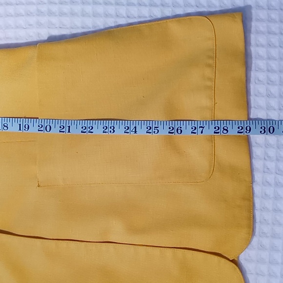 Vintage Christian Dior Linen Blazer Yellow Size 8 - Picture 10 of 16